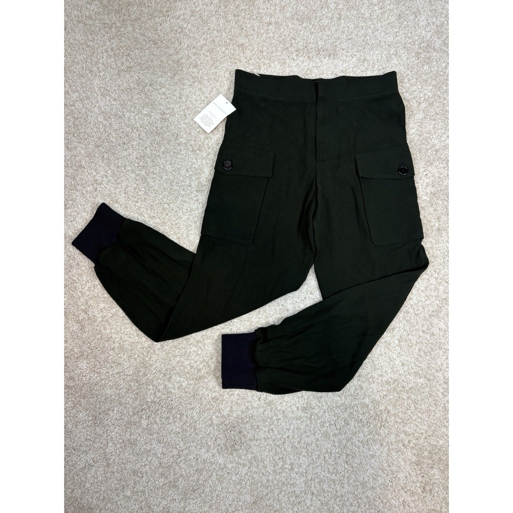 Marni Pants Trousers High Waist Cargo Sz 36 / 0 Green Lightweight Crepe Italy